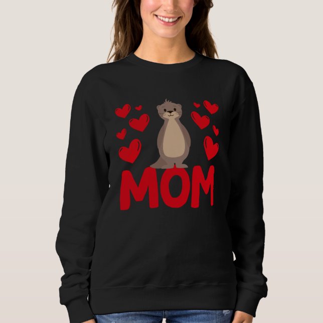 Camiseta Happy Valentine's Day Sea Otter Mom Mothers Day Va (Frente)