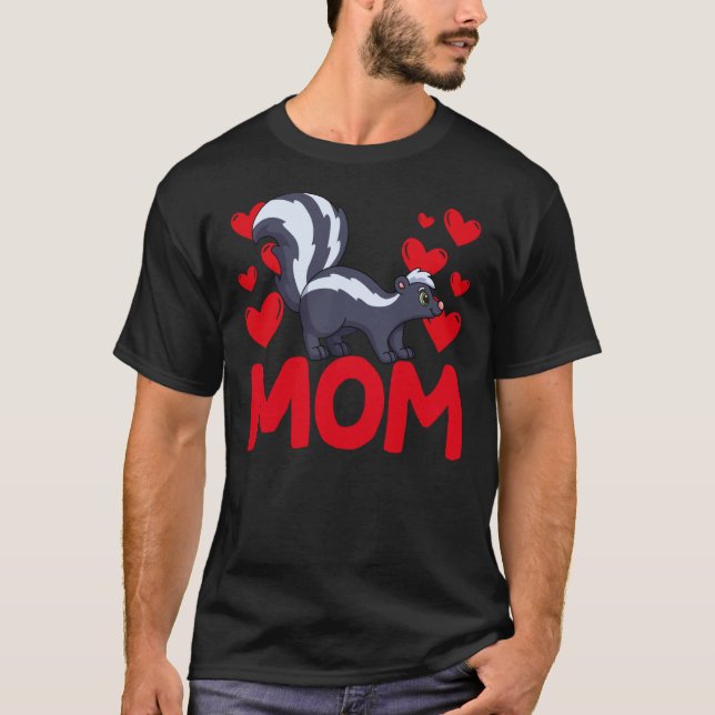 Camiseta Happy Valentine's Day Skunk Mom Mothers Day Valent (Frente)