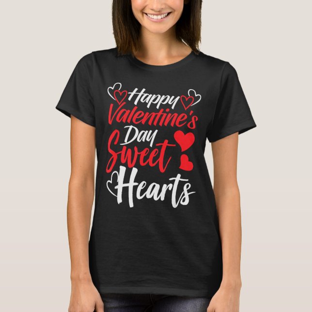 Camiseta Happy Valentine's Day Sweet Hearts Couples Valenti (Frente)