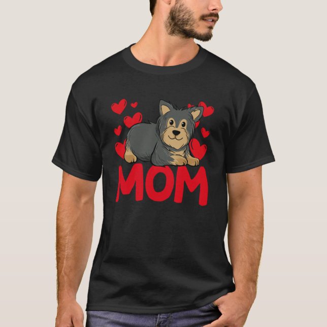 Camiseta Happy Valentine's Day Yorkshire Mom Mothers Day Va (Frente)