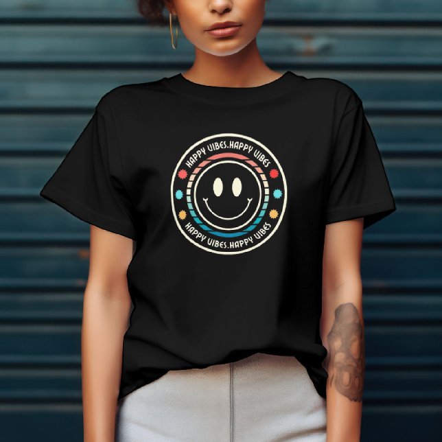 Camiseta Happy Vibes  (Criador carregado)