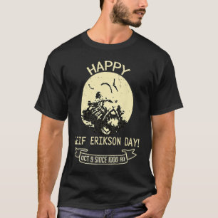 Camiseta Happy Vintage Leif Erikson Day America Viking