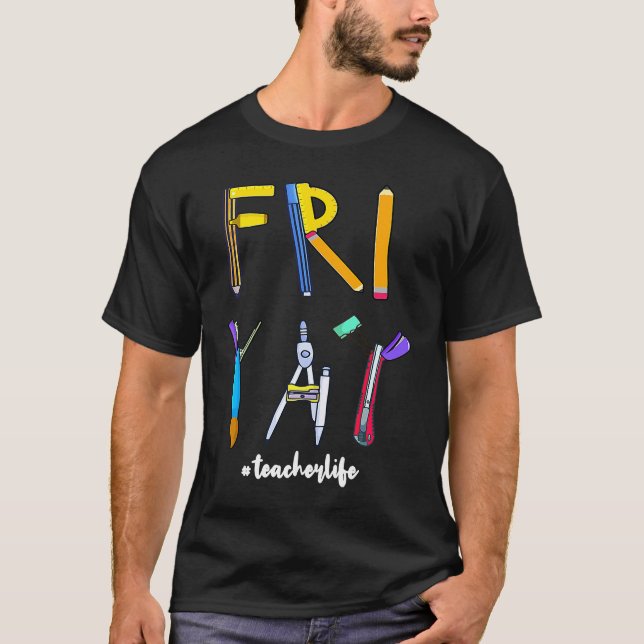 Camiseta Happy Weekend Friday Teacher (Frente)