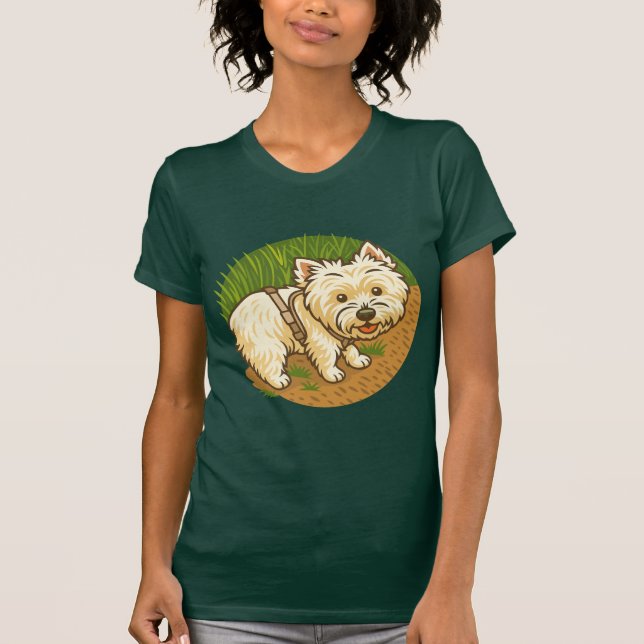 Camiseta Happy Westie on Nature Trail (Frente)