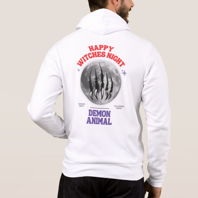 Camiseta happy witches night demon animal (Verso)