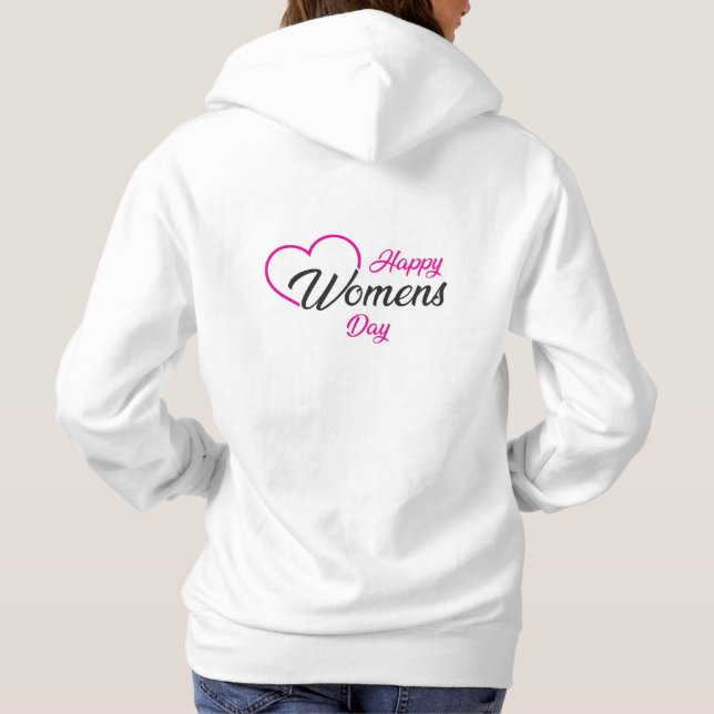 Camiseta  happy women's day 2026 hoodies celebration (Verso)
