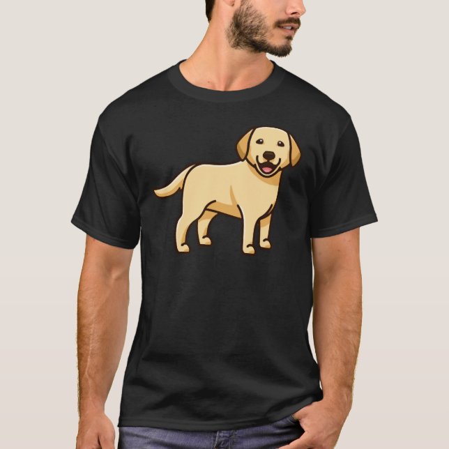 Camiseta Happy Yellow Labrador (Frente)