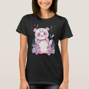 Camiseta Harajuku Panda E Nu Gótico Bear Para Fa De Coro Bo