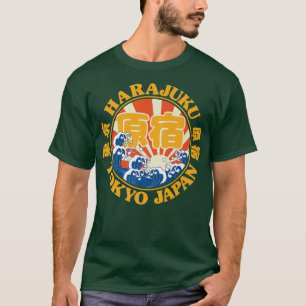 Camiseta Harajuku Tokyo Vintage Caracteres Kanji Japoneses