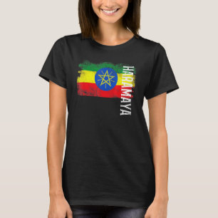 Camiseta Haramaya Etiópia Bandeira Para Homens Etíopes Ki