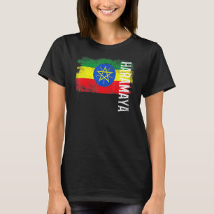 Camiseta Haramaya Etiópia Bandeira Para Homens Etíopes Ki