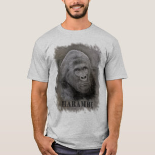Camiseta Harambe (desenho) da grafite - grande tamanho da