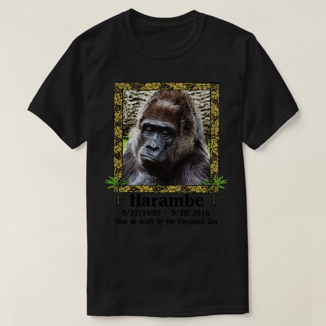 Camiseta Harambe Memorial (Frente do Design)