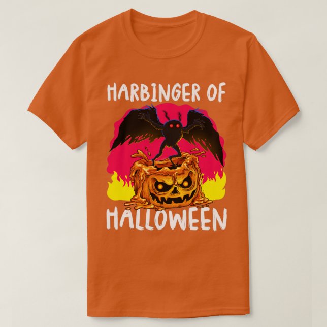 Camiseta Harbinger Do Halloween Mothman Folklore Creepy Cry (Frente do Design)