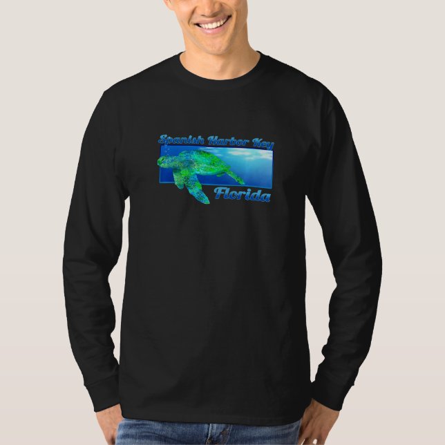 Camiseta Harbor Key Florida, Flórida, Tartaruga-do-mar (Frente)