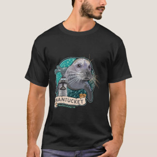 Camiseta Harbor Seal E Brant Lighthouse Nantucket Massach