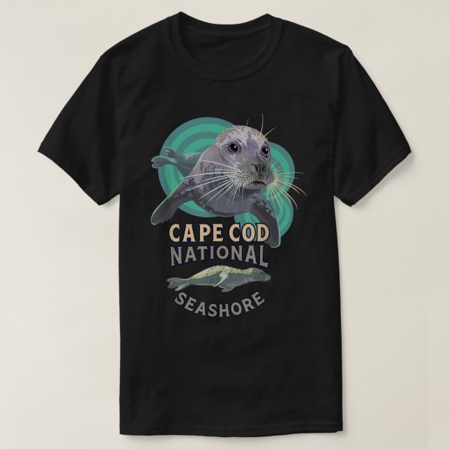 Camiseta Harbour Seal - Cape Cod National Seashore Beach So (Frente do Design)