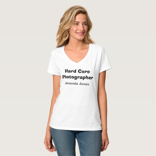Camiseta Hardcore com sua Mensagem Personalizada (Frente Completa)