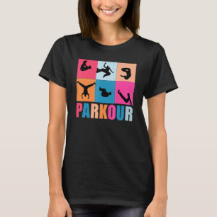 Camiseta Hardcore Parkour Pop Art Silhoutte Team Traceur Sh