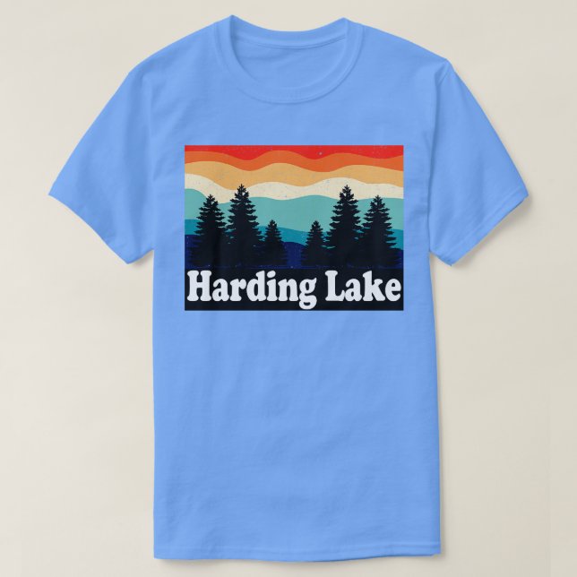 Camiseta Harding Lake Alaska Retro (Frente do Design)