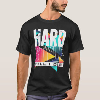 Camiseta Hardstyle até morrer Skull Rave Música Engraçada F