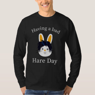 Camiseta Hare Day Bunny Bad Hairstyle Cote Humor Barber