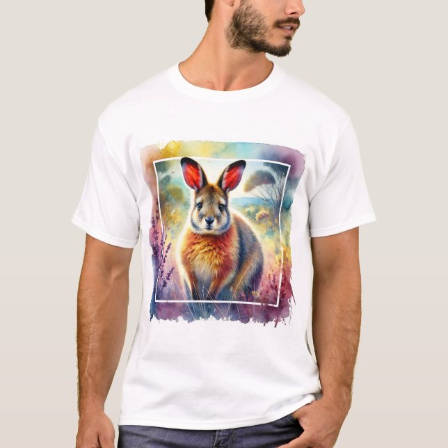 Camiseta Hare Wallaby 030924AREF125 - Watercolor (Frente)