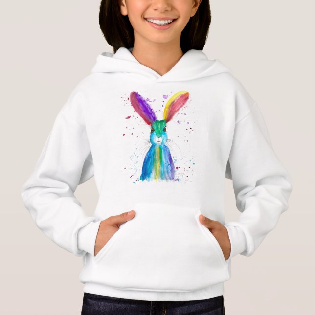 Camiseta Hare watercolor animal de gata (Frente)