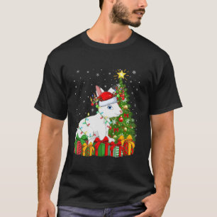 Camiseta Hare Xmas Tree Lighting Santa Hare Natal Hare Nata