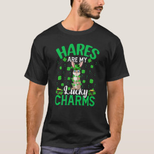 Camiseta Hares Engraçados São Meus Charmes Sortudos Orelha