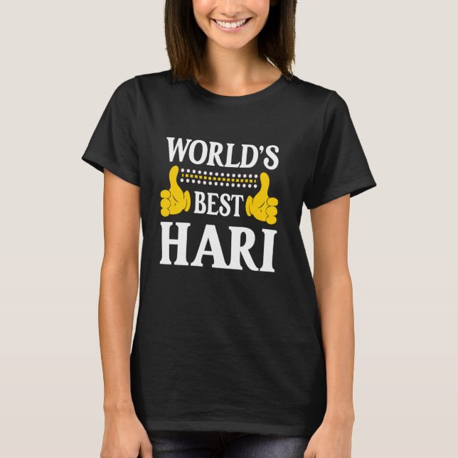 Camiseta Hari Personal Name Funny First Name World's Best H (Frente)