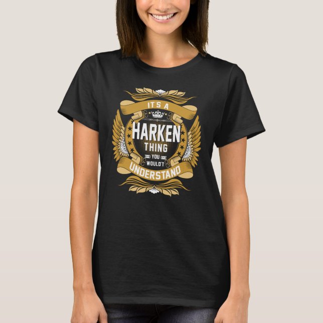 Camiseta HARKEN Name, HARKEN Family Name crest (Frente)