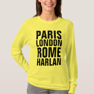 Camiseta HARLAN Kentucky T-shirts, PARIS ROME LONDON