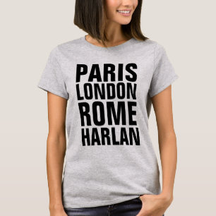Camiseta HARLAN Kentucky T-shirts, PARIS ROME LONDON
