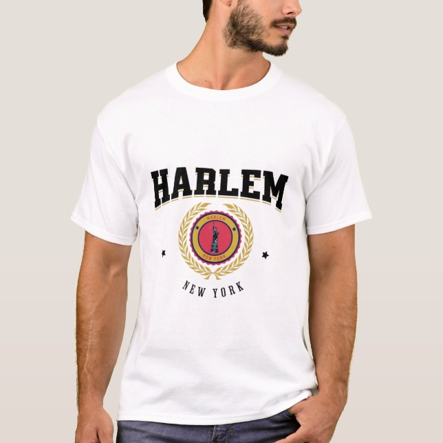 Camiseta Harlem New York Black (Frente)