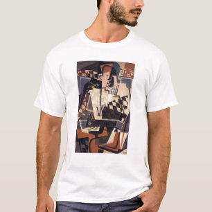 Camiseta Harlequin com uma guitarra, 1917