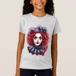 Camiseta Harlequin com uma pena preta