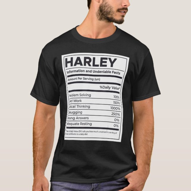 Camiseta Harley Nutrition Information Problem Solving Duro (Frente)
