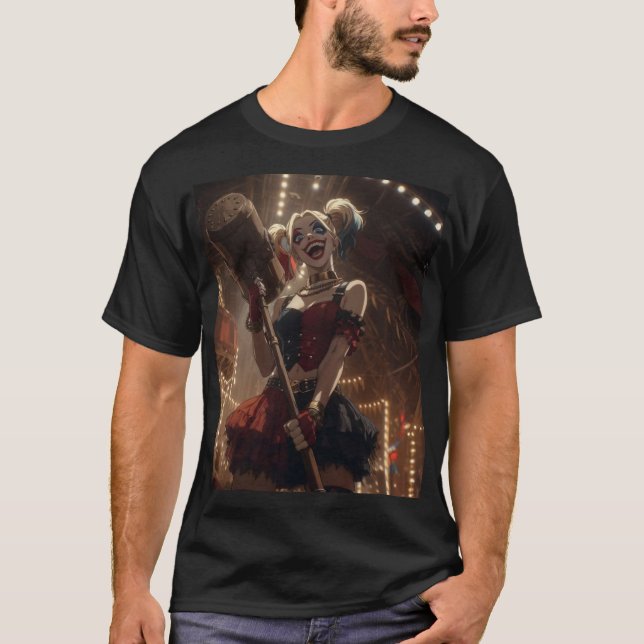 Camiseta Harley Quinn – Queen of Chaos (Frente)