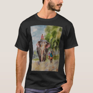 Camiseta Harmonia da Camisa-Escura Elefante-Básica