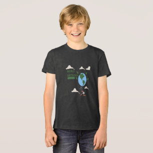 Camiseta Harmonia do Dia da Terra - Ilustração Azul e Verde
