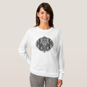 Camiseta Harmonia Floral de Renda