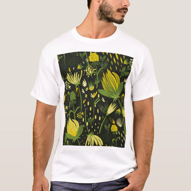 Camiseta Harmonia Floral em Buquê Adorável. (Frente)