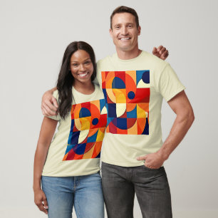 Camiseta Harmonia Geométrica: Design Artístico