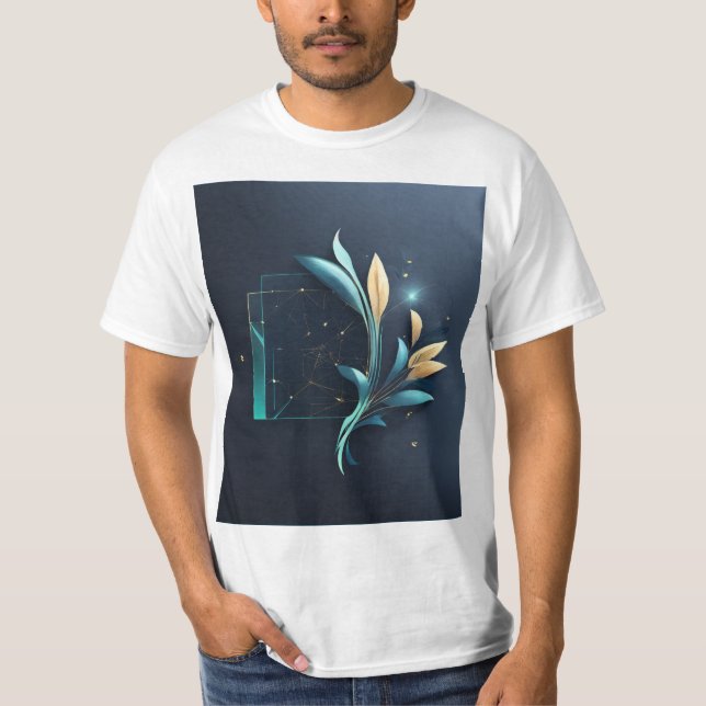 Camiseta "Harmonia Geométrica: Uma Exploração Negra de Gráf (Frente)