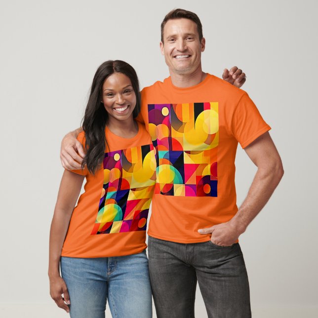 Camiseta Harmonia Geométrica Vibrante (Unissex)