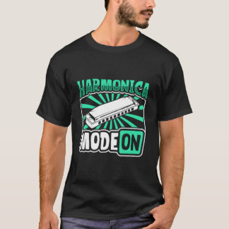 Camiseta Harmonica Mode On Harmonica Player
