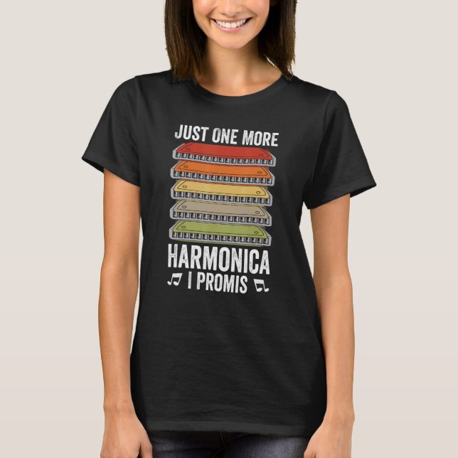 Camiseta Harmonica Player Mouth Organ Blues Musician Harmon (Frente)