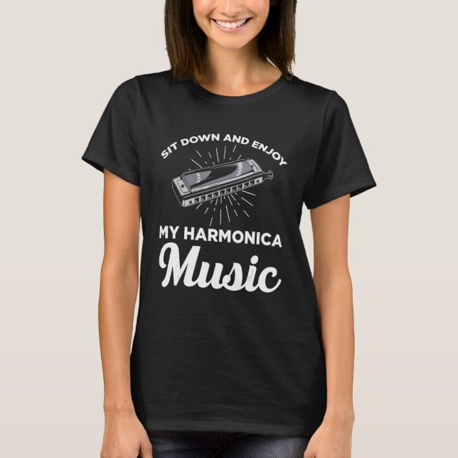 Camiseta Harmonica Playing For Harmonica Player Harmonica T (Frente)