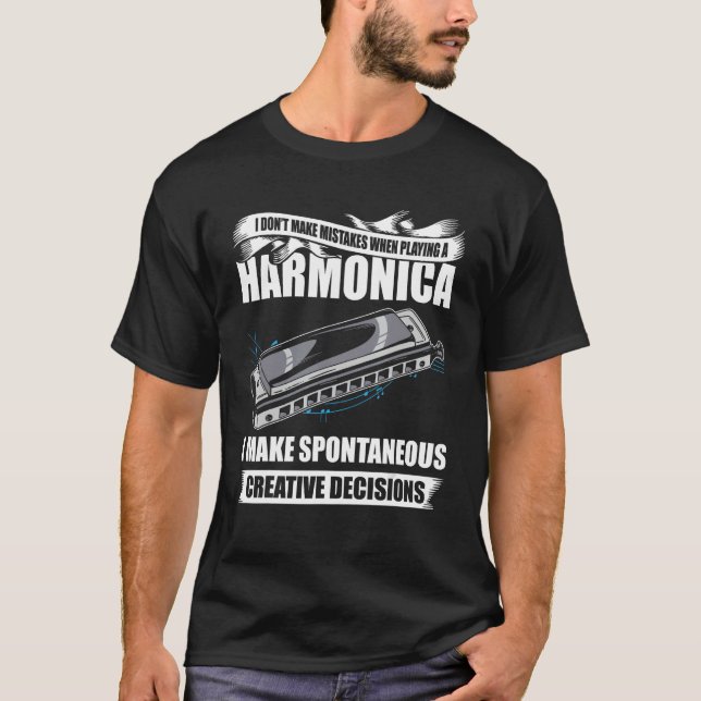 Camiseta Harmonica Playing For Harmonica Player Harmonica T (Frente)